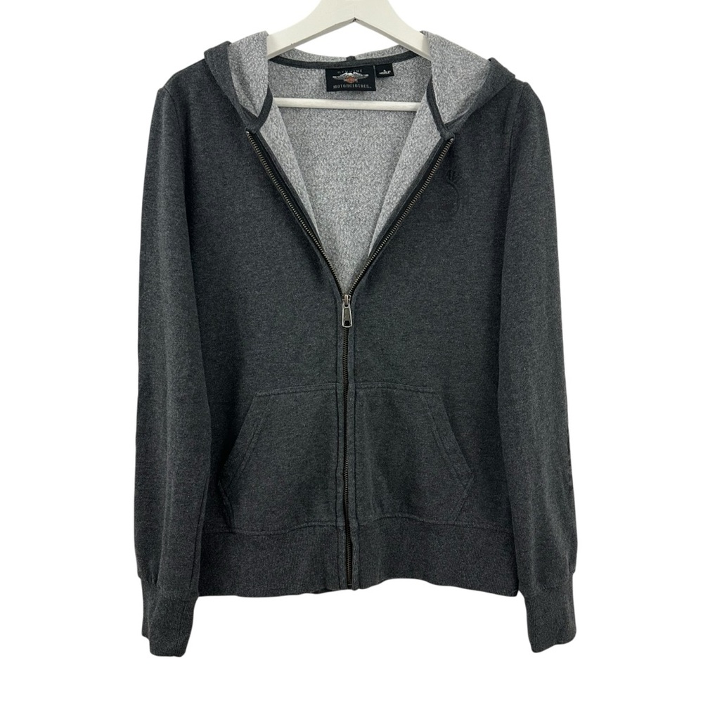Harley Davidson Women’s Skull Grey Zip Up Jacket Size S